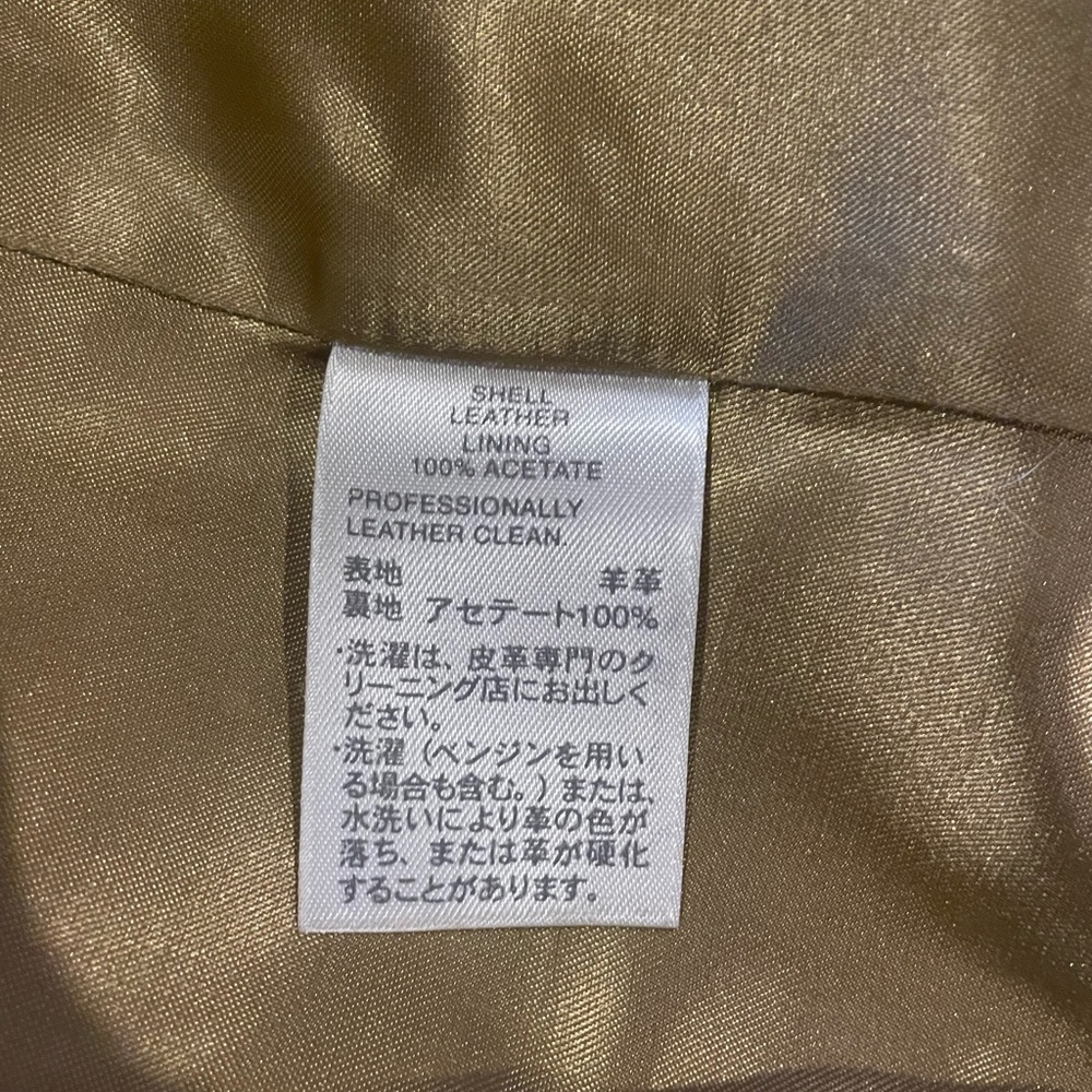 Vintage Classiques Entier 100% Leather Tan Jacket Blazer Women’s size 6 - Picture 9 of 9